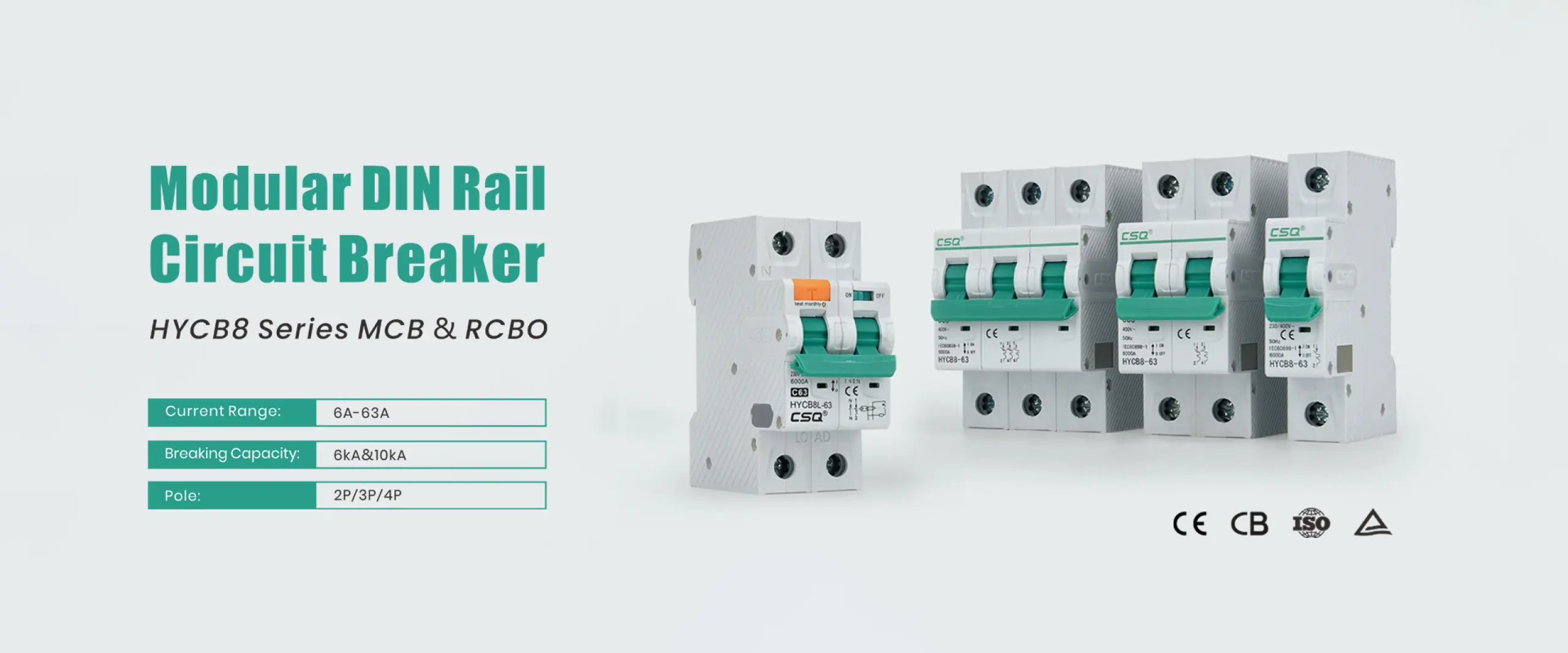 Modular DiN Rail Circuit Breaker