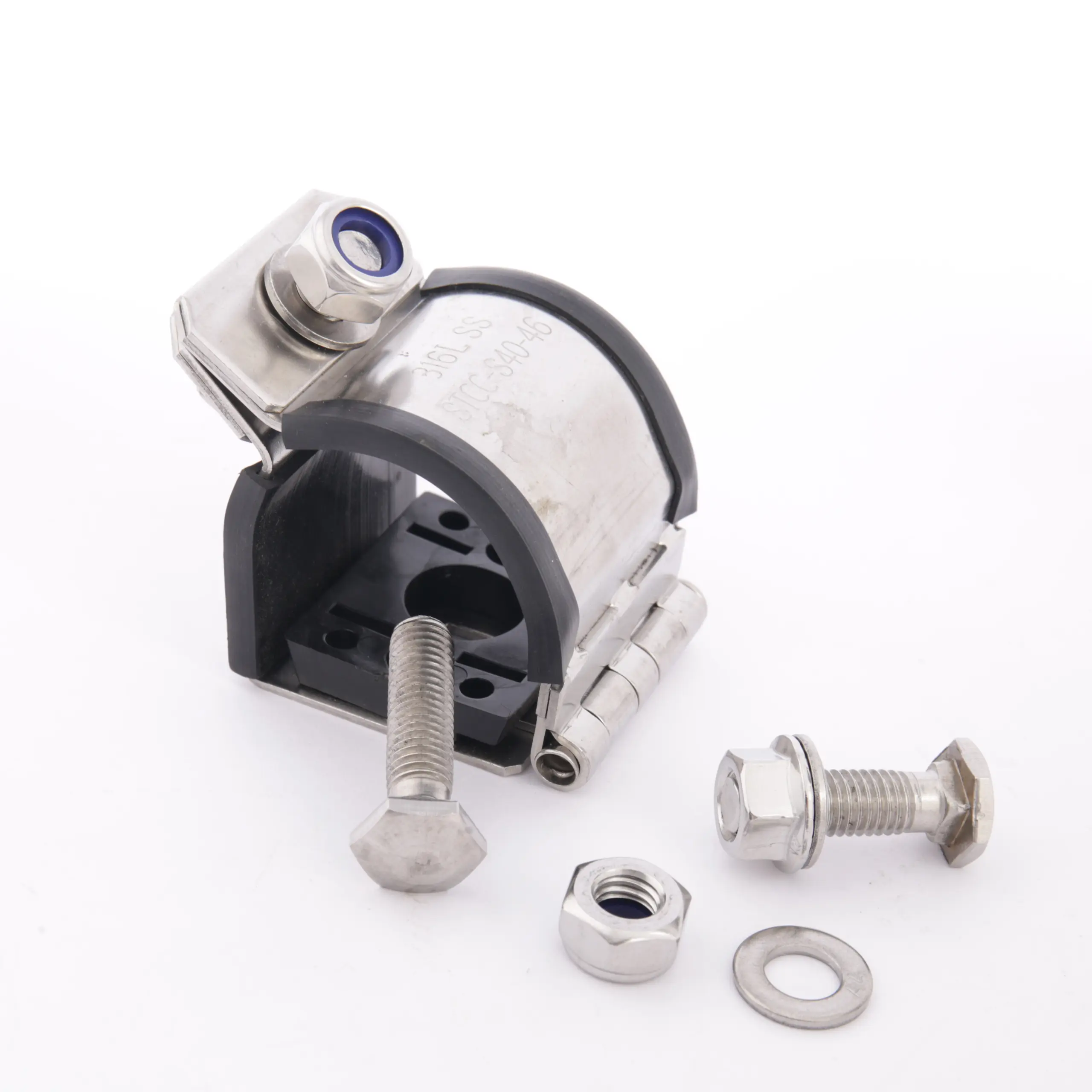 Metal strap clamp